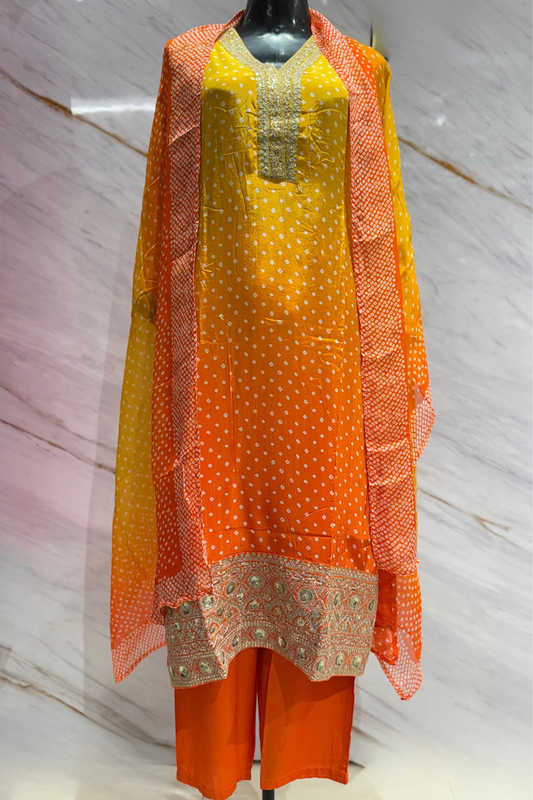 Sunrise Ombre Crepe Suit