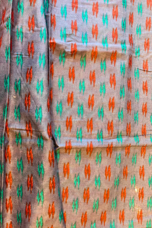 Teal Ikkat Cotton Saree