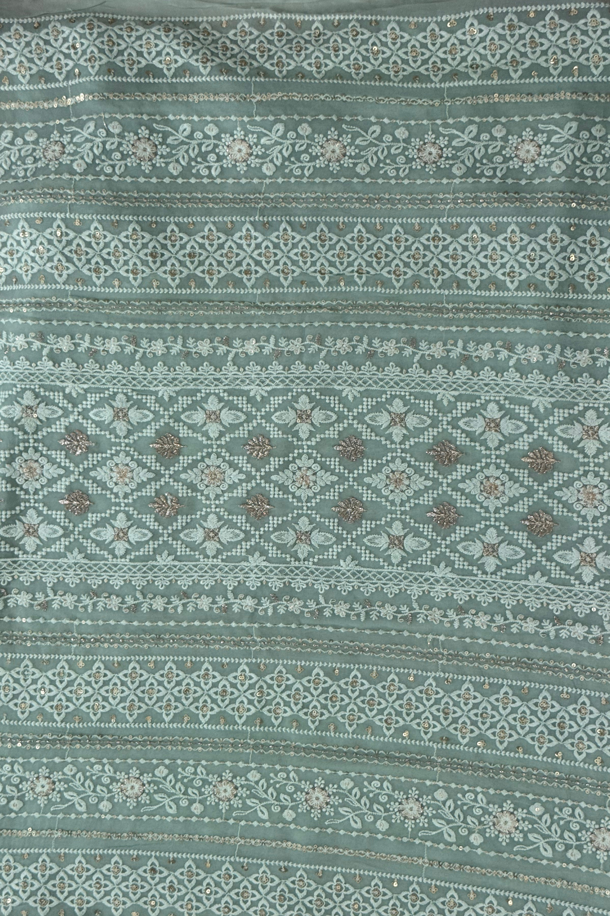 Mint Green Georgette Chikankari Suit Set