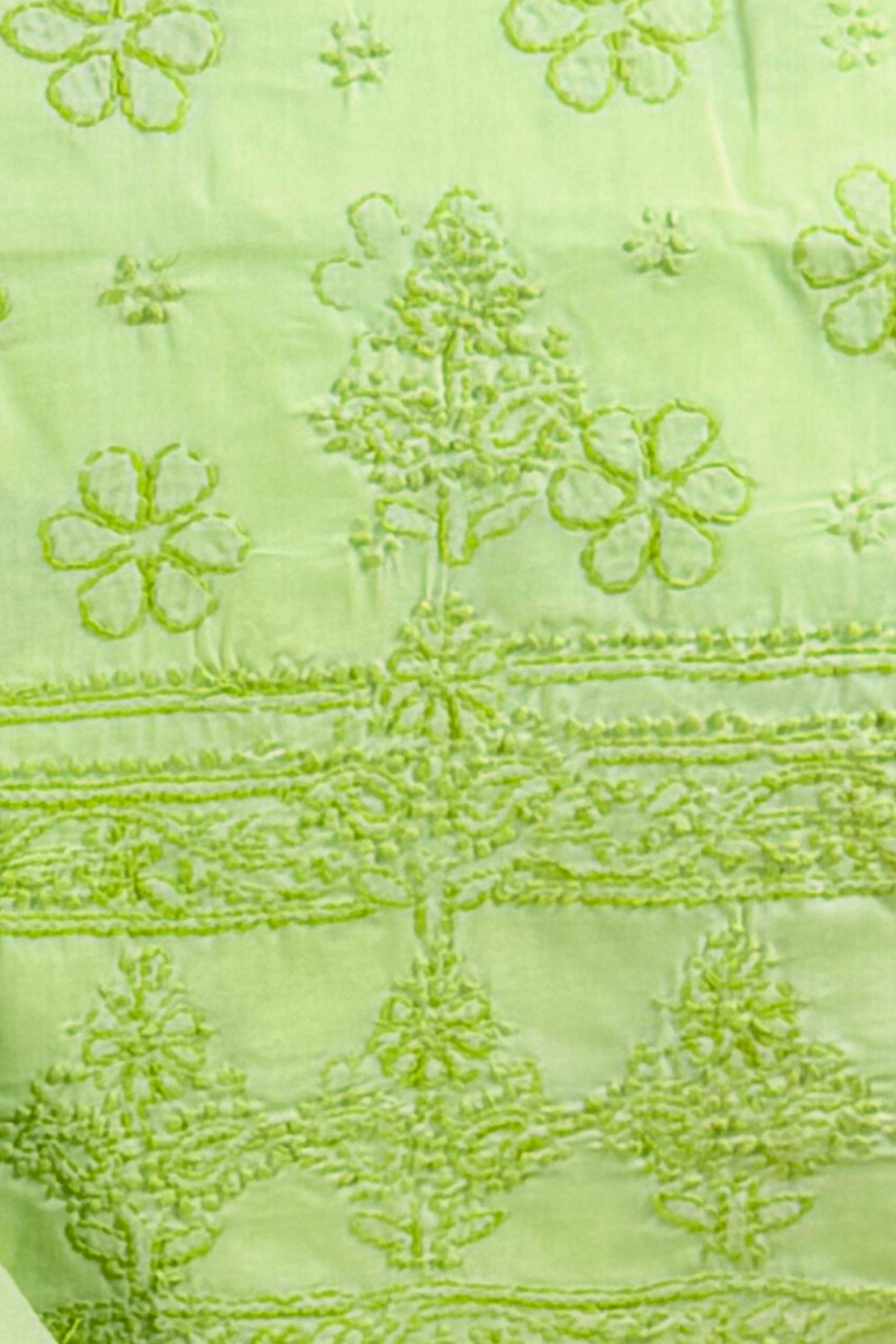 Cotton Chikankari Suit Set with Chiffon Dupatta