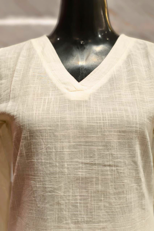 White Cotton Palazzo Set