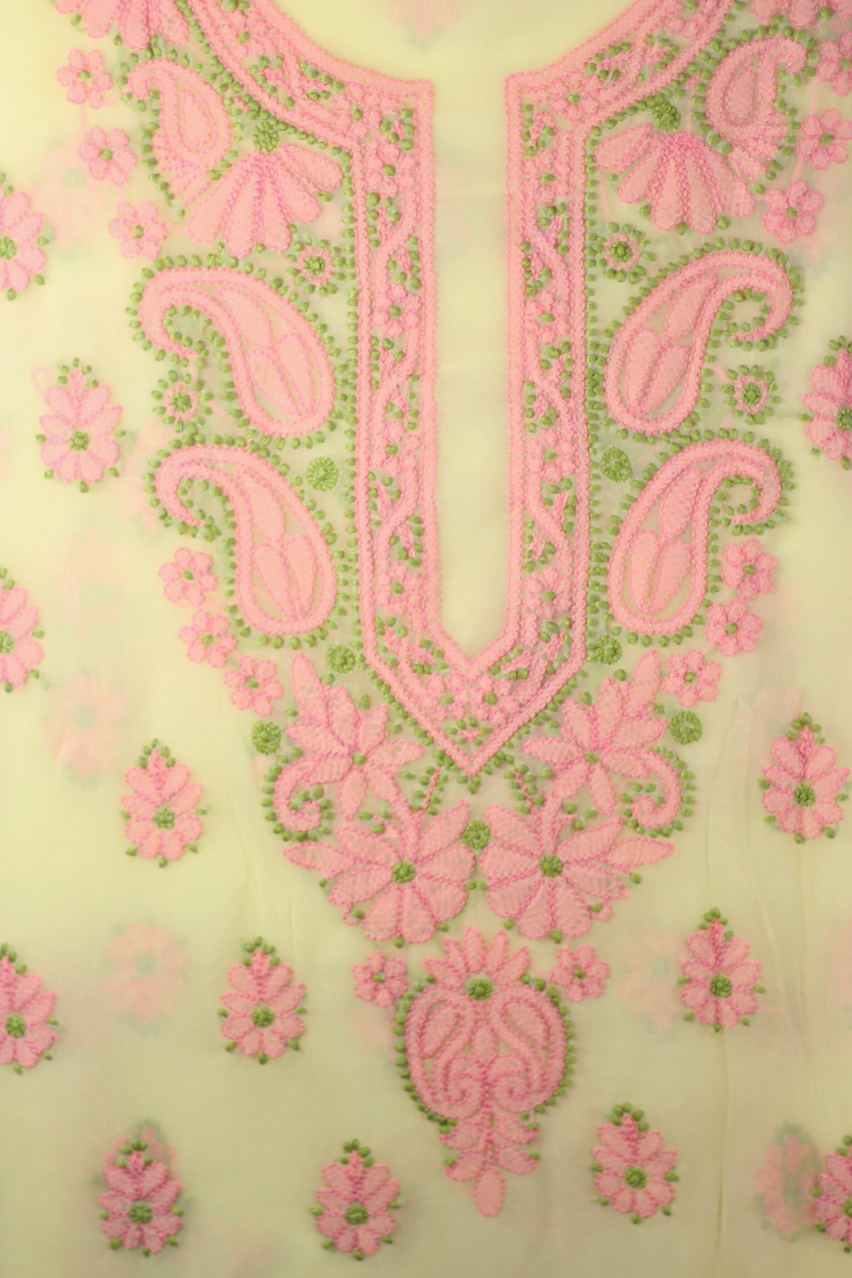 Georgette Chikan Embroidered Suit Set