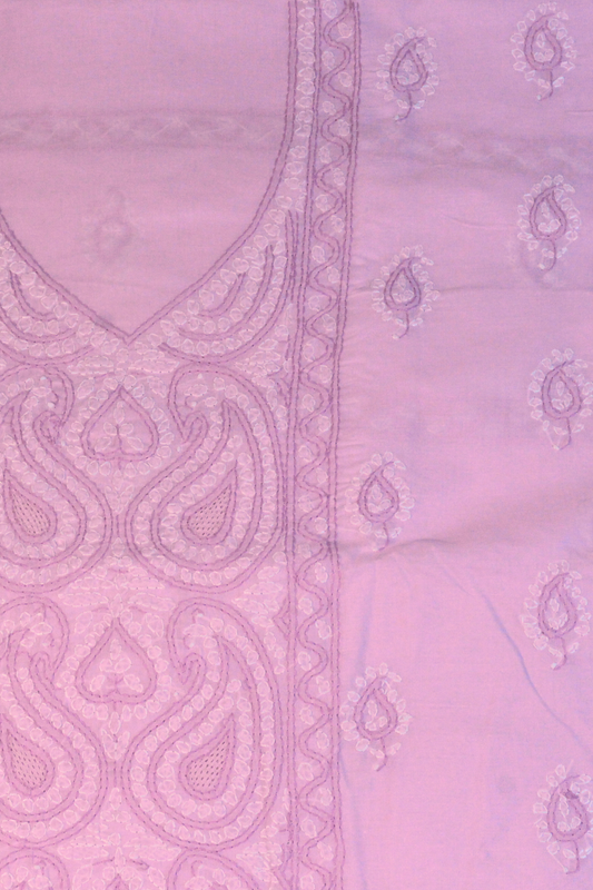 Cotton Chikankari Embroidered Suit Set