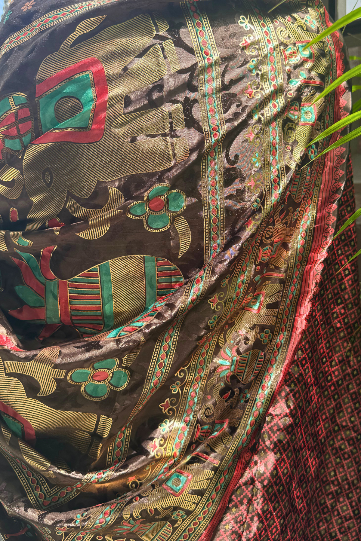 Kalash Celebration Bamboo Silk Saree