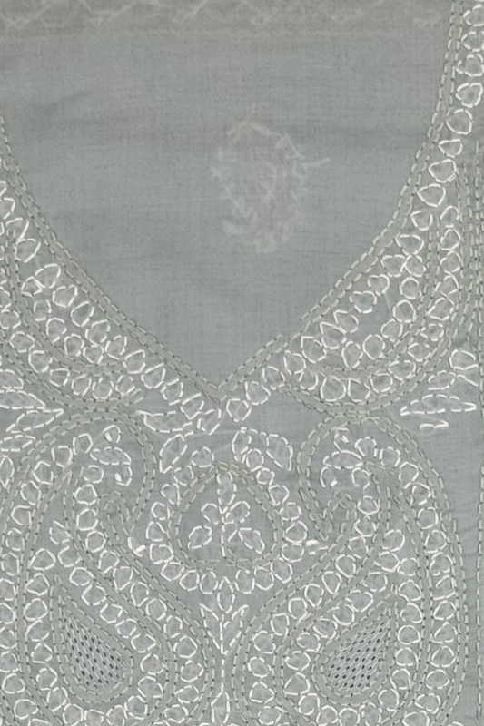 Cotton Chikankari Embroidered Suit Set
