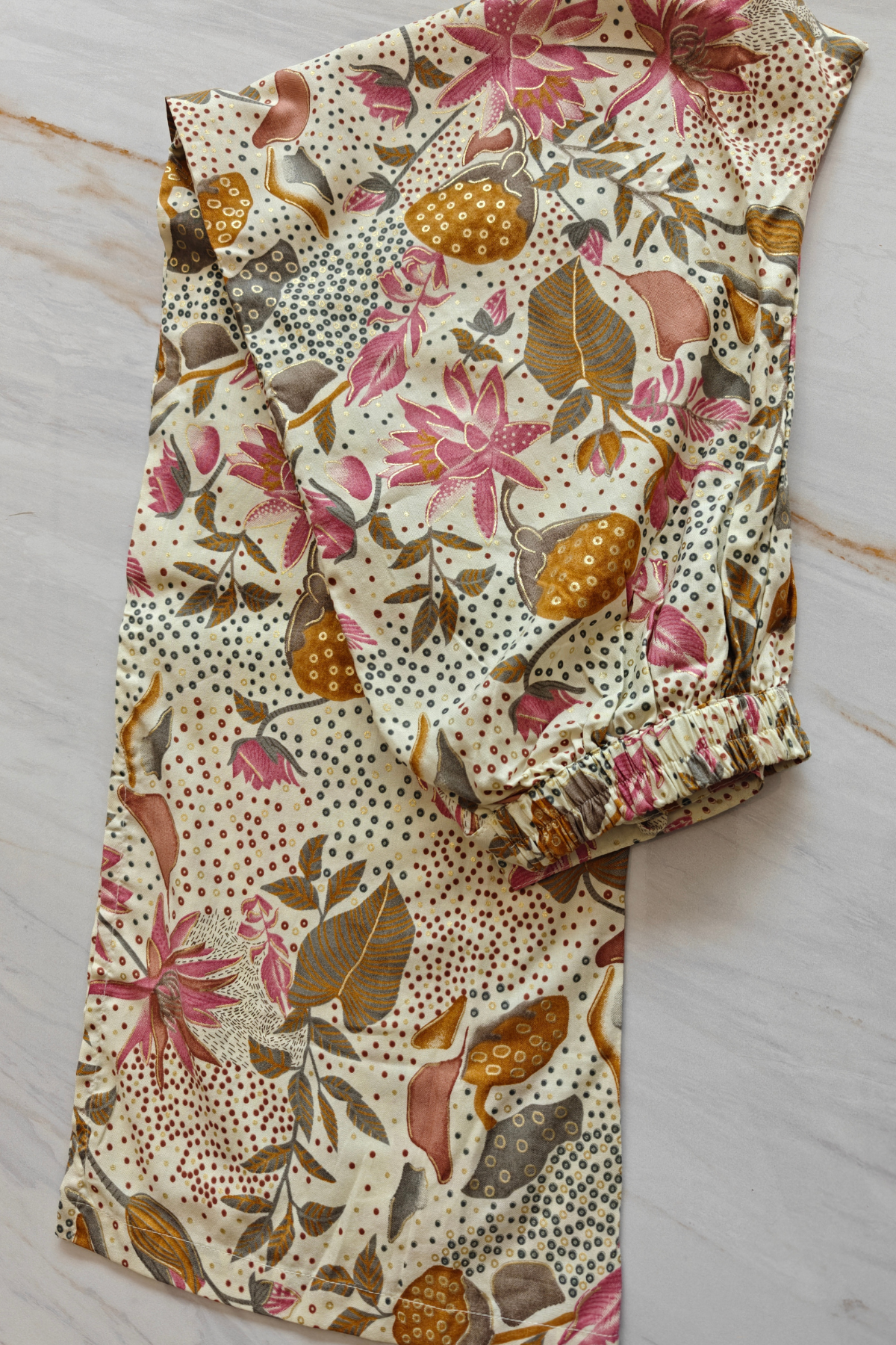 Floral Pink Botanical Print Cord Set