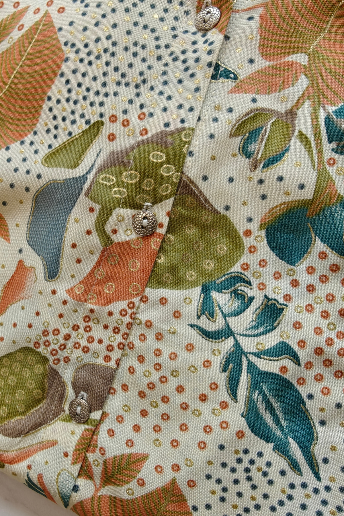 Floral Blue Botanical Print Cord Set