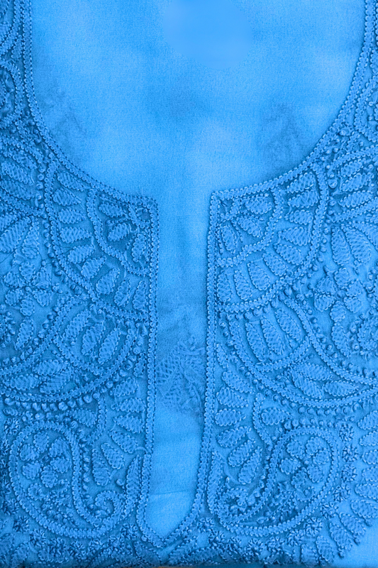 Georgette Same Thread Embroidered Suit Set