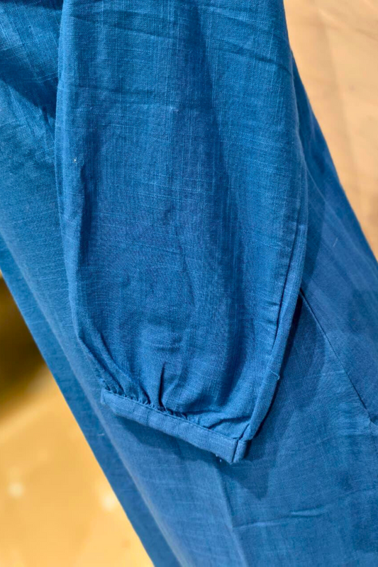 Blue Cotton Palazzo Set