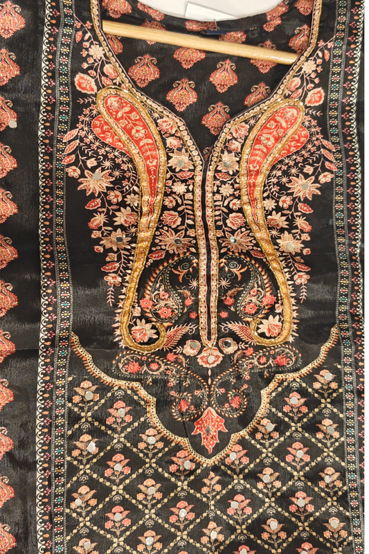 Black Heritage Print Suit Set