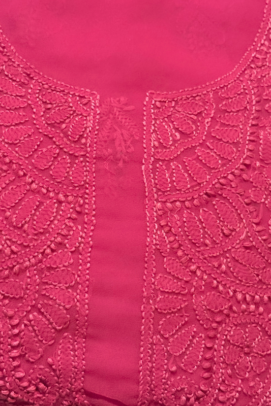 Georgette Same Thread Embroidered Suit Set