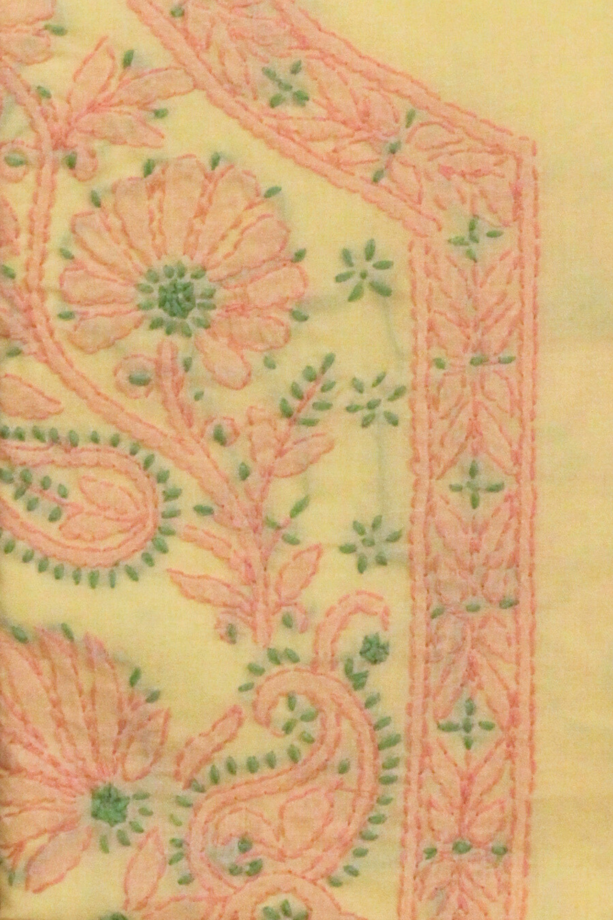 Chikankari Contrast Embroidered Suit Set