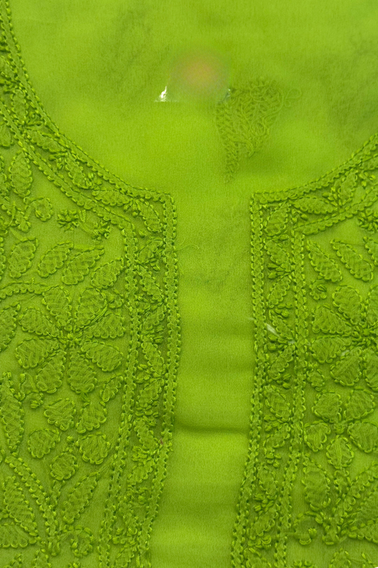 Georgette Same Thread Embroidered Suit Set