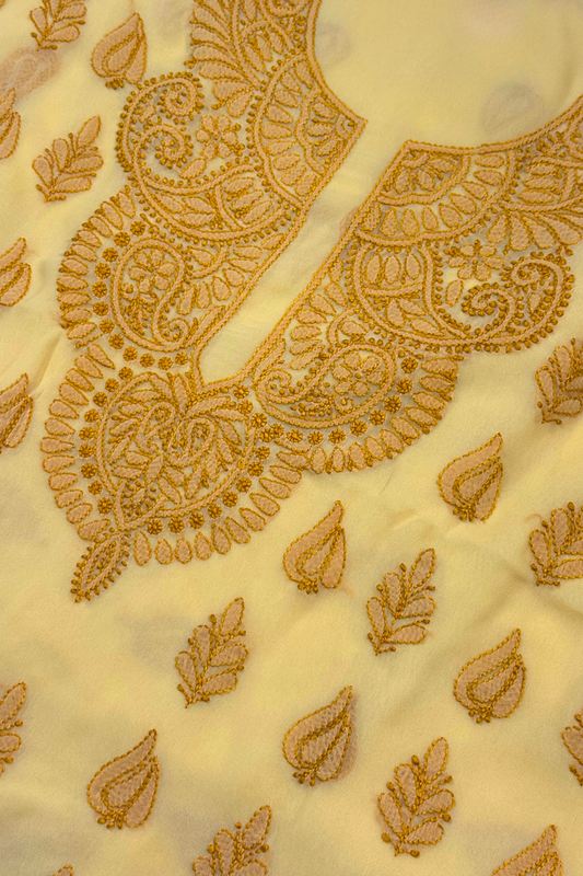 Georgette Same Thread Embroidered Suit Set