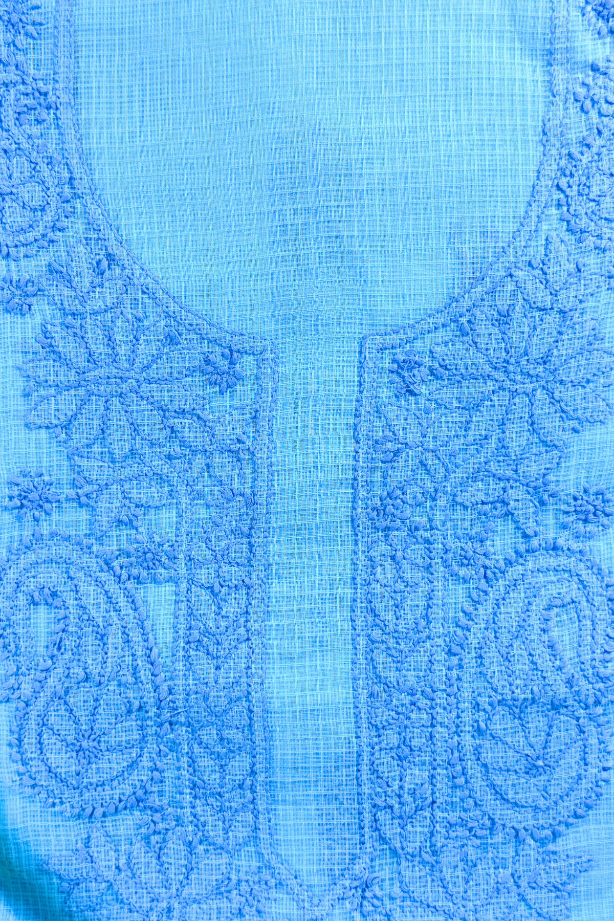 Chikankari Embroidered Kota Cotton Suit Set