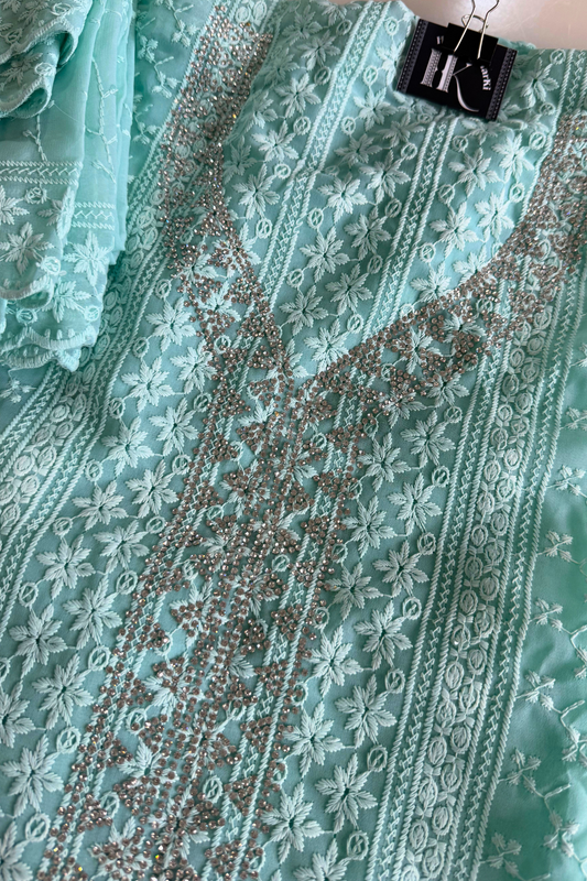 Georgette Embroidered Suit Set