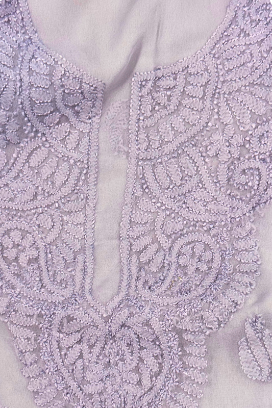 Georgette Same Thread Embroidered Suit Set