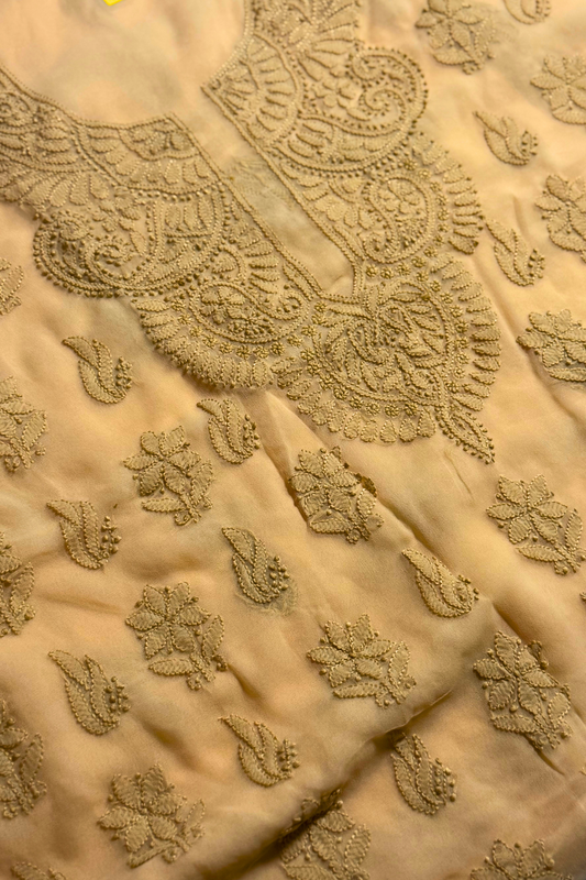 Georgette Same Thread Embroidered Suit Set