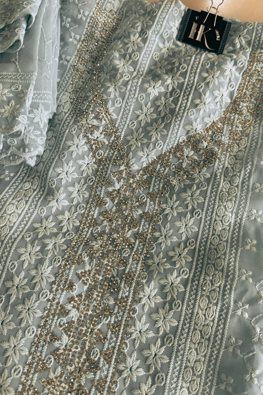 Georgette Embroidered Suit Set