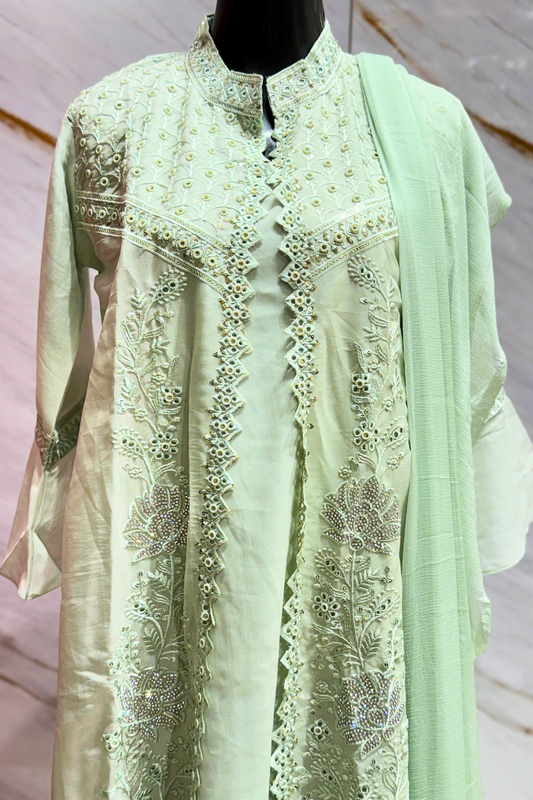 Mint Serenity Georgette Suit
