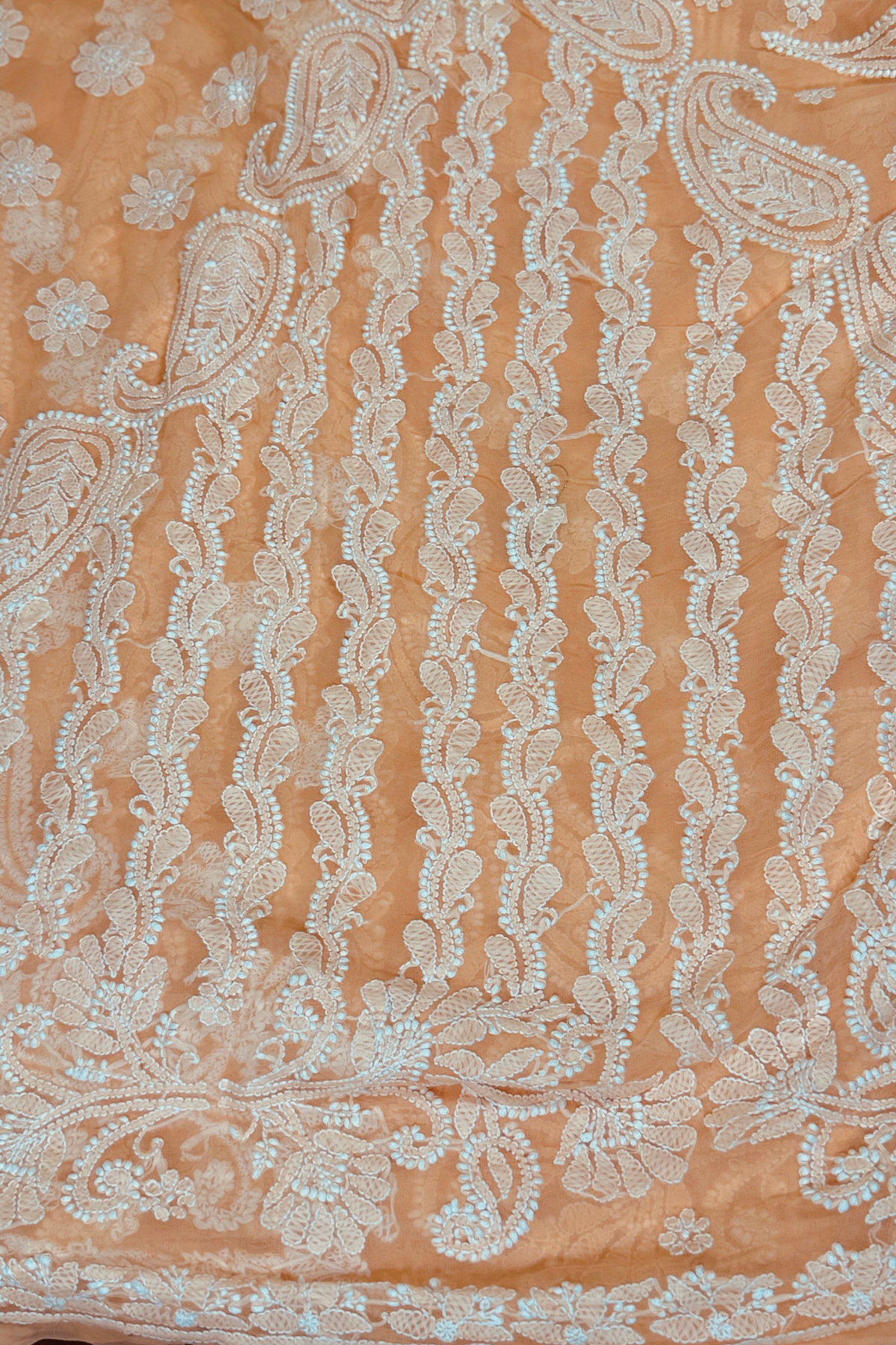 Georgette Hand Embroidered Chikankari Saree