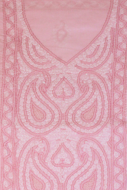 Cotton Chikankari Embroidered Suit Set