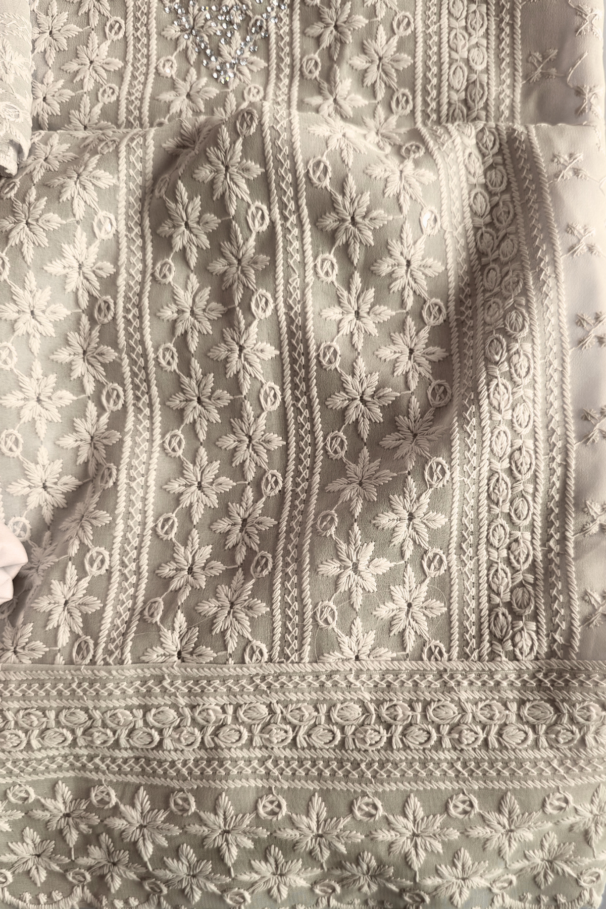 Georgette Embroidered Suit Set