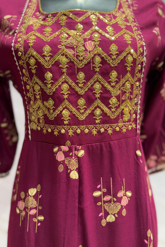 Royal Purple Anarkali Kurti