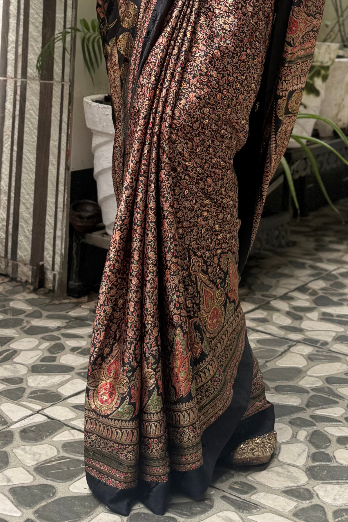 Miniature Garden Bamboo Silk Saree