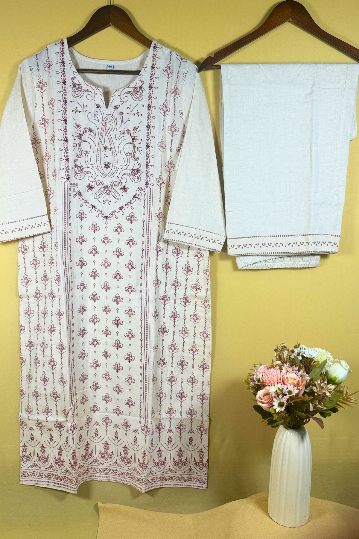 Minimal floral Cotton Palazzo Set