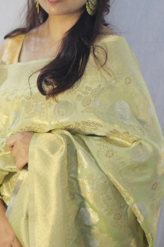 Garden Dreams Banarasi Silk Saree