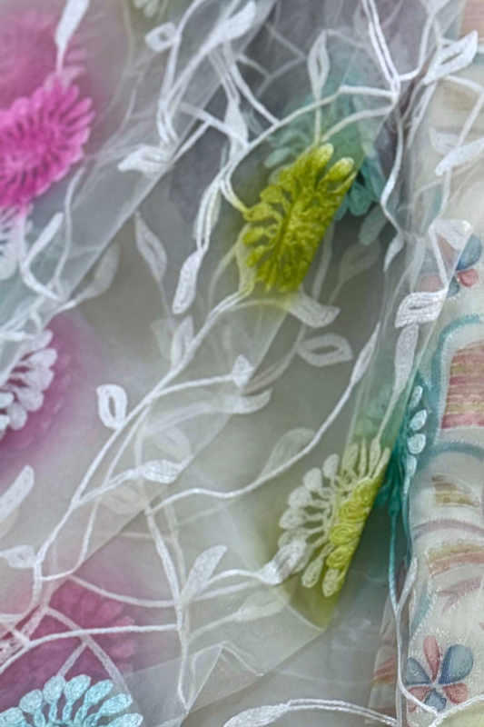 Botanical Organza Suit Set