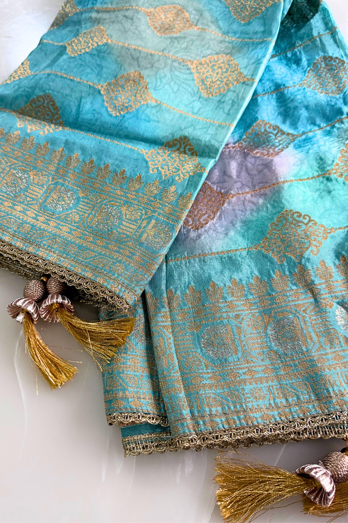 Chanderi Suit with Banarasi Dupatta