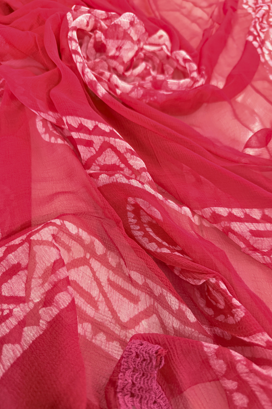 Red Premium Cotton Batik Suit Set