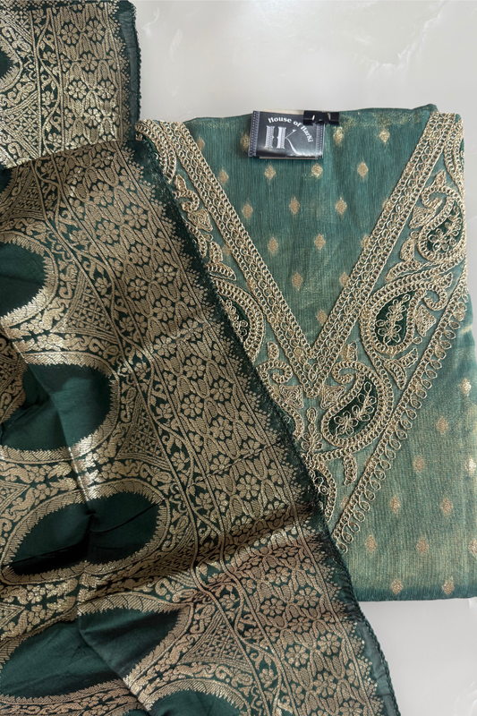 Chanderi Zari Dual-Tone Suit Set