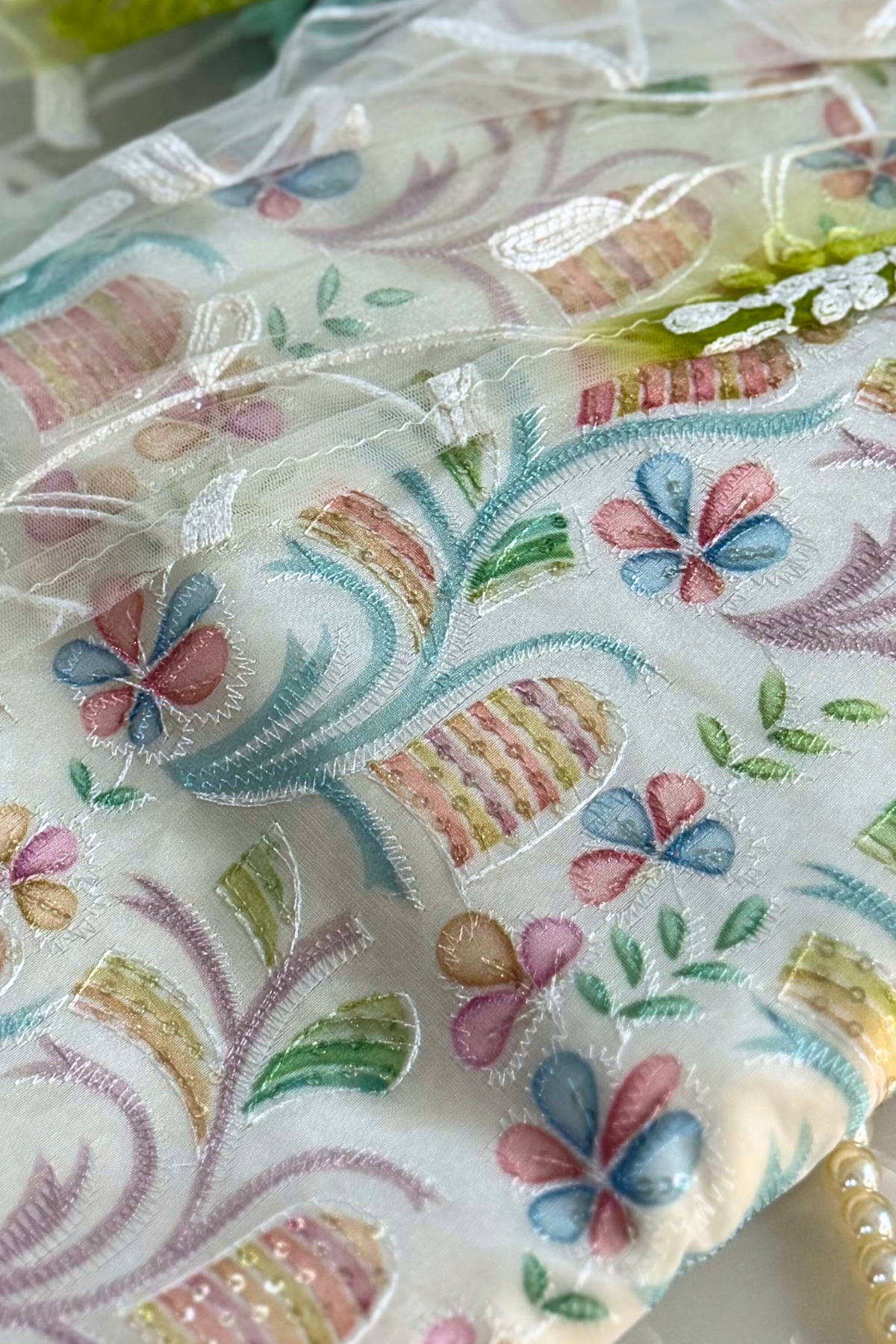 Botanical Organza Suit Set