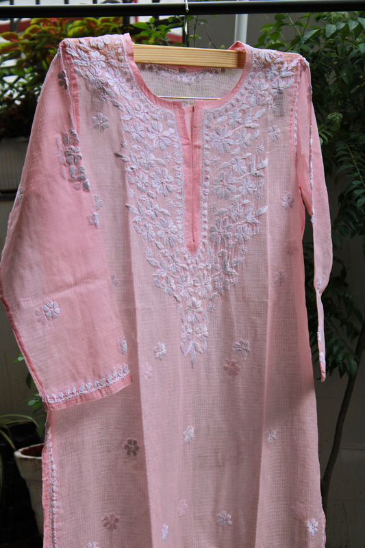 Pastel Kota-Check Long Kurti