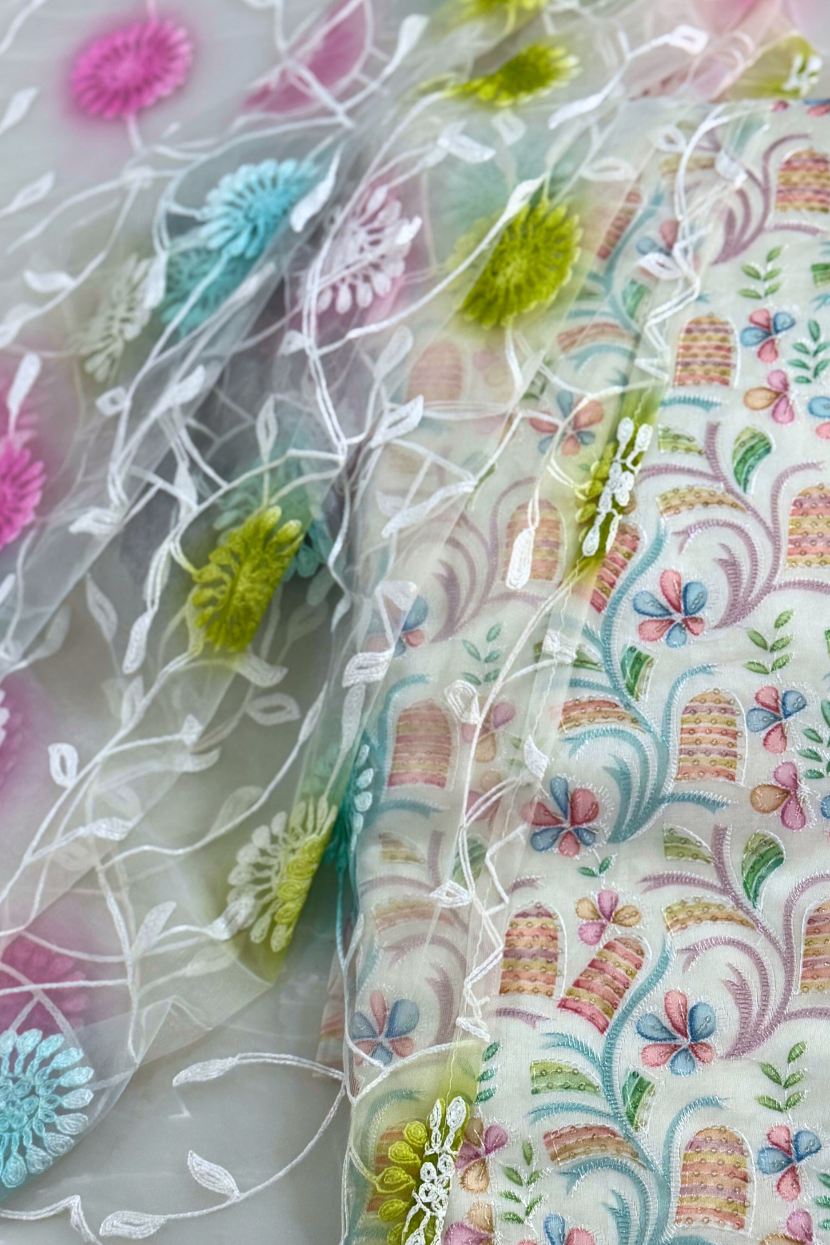 Botanical Organza Suit Set