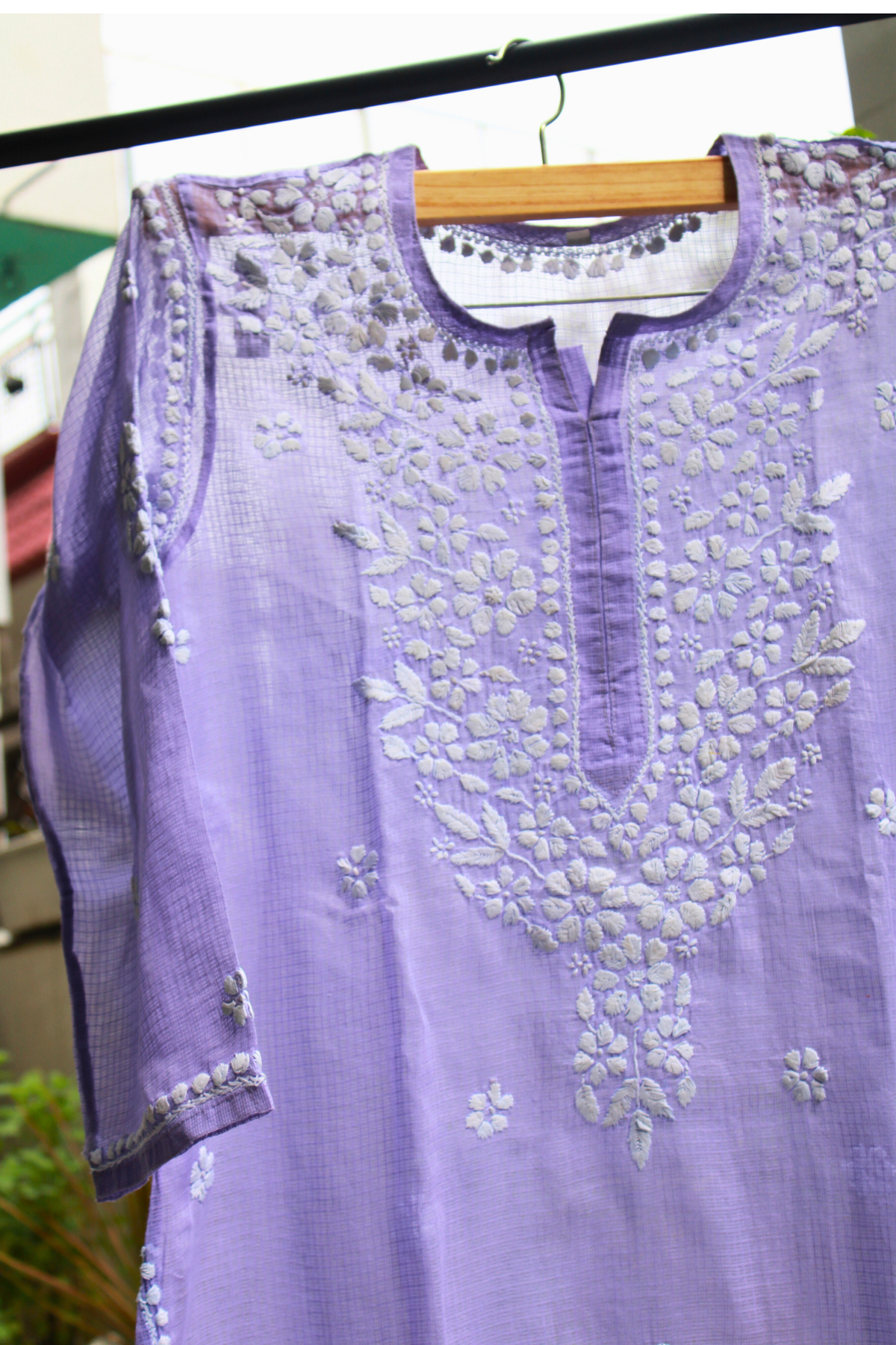 Pastel Kota-Check Long Kurti