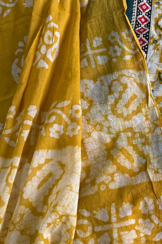 Teal Patchwork Suit Set