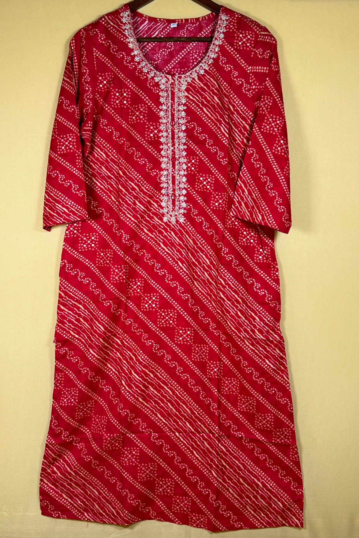 Red Bandhani Kurti