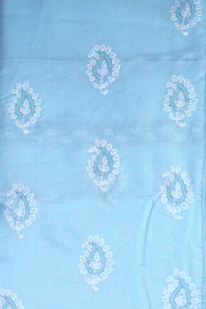 Cotton Chikankari Embroidered Suit Set