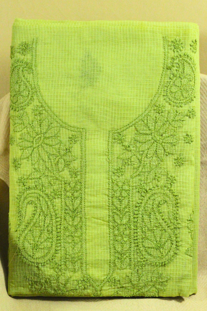 Chikankari Embroidered Kota Cotton Suit Set