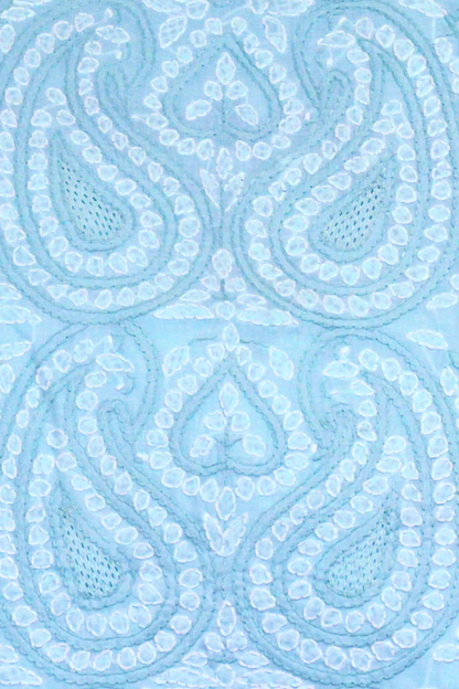 Cotton Chikankari Embroidered Suit Set