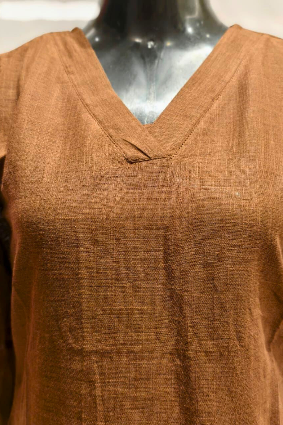 Brown Cotton Palazzo Set