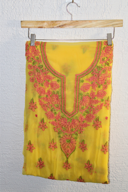 Georgette Chikan Embroidered Suit Set