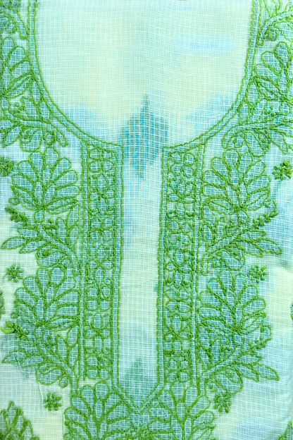 Chikankari Embroidered Kota Cotton Suit Set