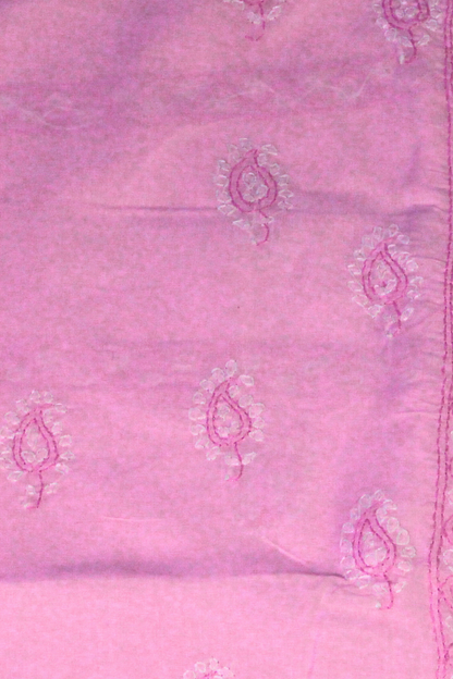 Cotton Chikankari Embroidered Suit Set