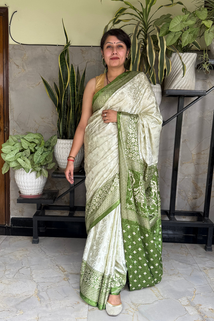 Emerald Barat Bamboo Silk Saree
