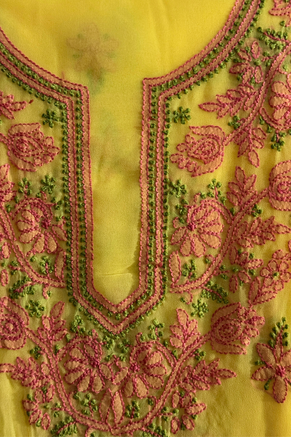 Georgette Chikan Embroidered Suit Set